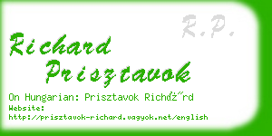 richard prisztavok business card